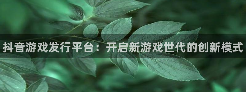 顺盈娱乐登录平台下载：抖音游戏发行平台：开启新游戏世代的创新模式